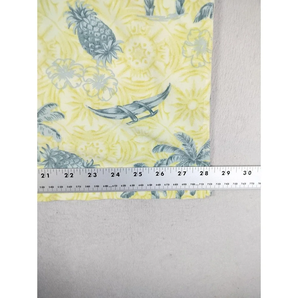 Trader Bay Shirt Mens 2XL Yellow Hawaiian Palm Pineapple Print Aloha Casual AOP